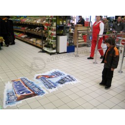 低价定制胶地板图形品牌地板贴纸印刷地板广告批发