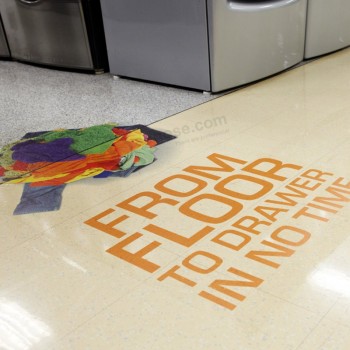 印刷地板图形乙烯基地板贴纸定制模切地板贴花便宜批发