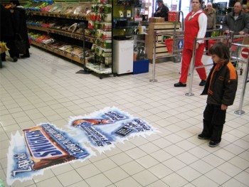 Custom zelfklevende vloer grafische merk vloer sticker afdrukken vloer reclame goedkope groothandel