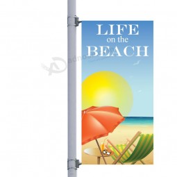 Tiempo impreso digital-Proofed beach street pole banner al por mayor