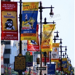 Personalizado impressão digital lâmpada de rua poste banners para publicidade por atacado