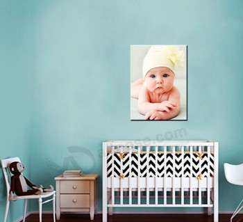 Impresión personalizada de la lona de la foto, anuncio de la foto del bebé, arte de la pared de la niña o del bebé, impresión de la lona de la pared de la foto del bebé al por mayo