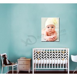 Impresión personalizada de la lona de la foto, anuncio de la foto del bebé, arte de la pared del bebé, impresión de la lona de la pared de la foto del bebé