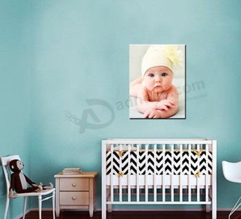 Impresión personalizada de la lona de la foto, anuncio de la foto del bebé, arte de la pared del bebé, impresión de la lona de la pared de la foto del bebé