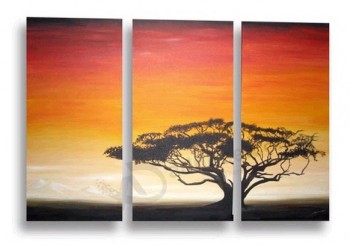 Aantrekkelijk ontwerp drie panelen op canvas display op maat