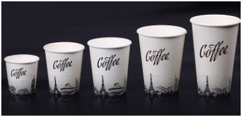 도매 주문 된 최고 품질 다른 크기 종이컵, 일회용 종이 컵 승진을 위해 인쇄