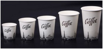 批发定制顶级品质不同尺寸纸杯，一次性纸杯印刷促销