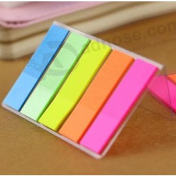 卸売カスタマイズされた最高品質のペットpAgemArker付箋、蛍光色の古典的なパッド