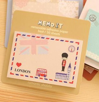 Wholesale customized top quality Vintage Series Memo Pads. Mini Sticky Notes Promotion