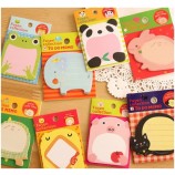 Wholesale customized top quality Lovely Zoo Cartoon Sticker Notes. Creative Printed Memo Pad