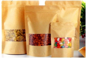 Wholesale customized top quality Window Paper Bag with Kraft Paper. Cheap Paper Bag Promotion