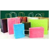 Wholesale customized top quality White Card Valve Paper Bag, Neon Color Paper Shopping Bag