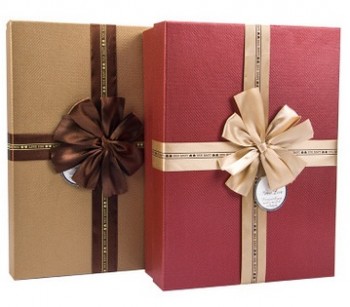 批发定制顶级质量长方形纸盒婚礼，礼品盒定制标识