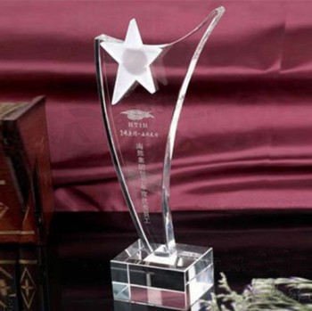2017 Al por mAyor personAlizAdo Alto-Premio de cristAl finAl premio trofeo con estrellA
