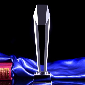 2017 оптовые подгонянные высокие-конец прозрачный дешевый хрустальный стакан трофей для сувенира