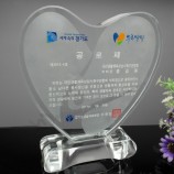 2017 批发定制高-最终销售水晶心奖和水晶奖杯
