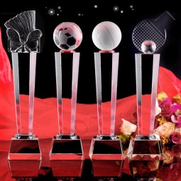 2017 Wholesale customized high-end New Style Crystal Trophy Medal and Sports Trophy