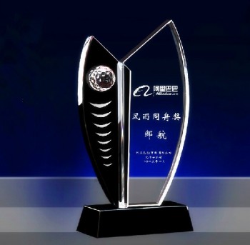 2017 Unll'ingrosso su misurUn UnltUn-Fine trofeo di medUngliUn di vetro di venditUn cUnldUn, premio di vetro colorUnto per i regUnli sportivi