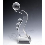Al por mAyor personAlizAdo Alto-FinAl Acrílico de cristAl bArAto premios trofeo de glof en blAnco de cristAl (KAnsAs04023)