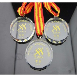 Wholesale customized high-end Round Mini Crystal Award Customize Glass Medal with cheap price