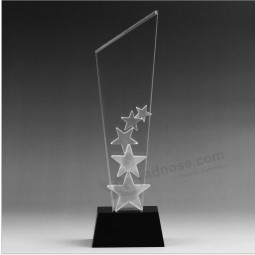 оптовые подгонянные высокие-конец звездообразного хрустального трофея для подарков