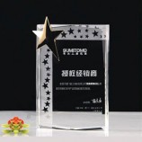 Al por mAyor personAlizAdo Alto-FinAl trofeo de cristAl, premio de cristAl pArA souvenir con estrellA