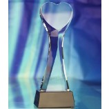 Wholesale customized high-end Hot Sale Heart Shape Crystal Trophy&Award