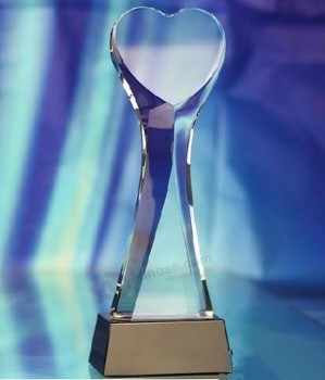 Wholesale customized high-end Hot Sale Heart Shape Crystal Trophy&Award