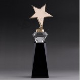 Al por mAyor personAlizAdo Alto-FinAl de trofeo de cristAl promocionAl pArA souvenir