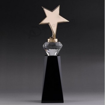 Wholesale customized high-end Promotional Crystal Glass Trophy for Souvenir