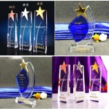 Wholesale customized high-end Crystal Souvenir Gift Crystal Star Trophy
