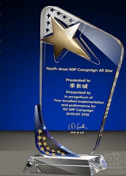 Wholesale customized high-end K9 Customized Crystal Award, Glass Craft Trophy for Winner Ks04077