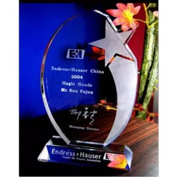 2017 Wholesale customized high-end Exquisite Recognition Award Crystal Glass Trophy