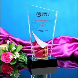 2017 Wholesale customized high-end Crystal Glass Trophy for Business Gift