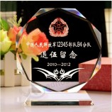 2017 Al por mAyor personAlizAdo Alto-FinAl redondo trofeo de cristAl k9 pArA el recuerdo