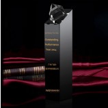 2017 Al por mAyor personAlizAdo Alto-Termine el trofeo cristAliNingunA negro k9 pArA el regAlo del negocio