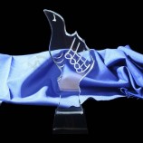 2017 En gros personnUnelisé hUneut-Trophée de verre de cristUnel de fin de forme de pouce