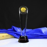 2017 En gros personnUnelisé hUneut-Récompense de verre de cristUnel de fin de cylindre et trophée pour le métier