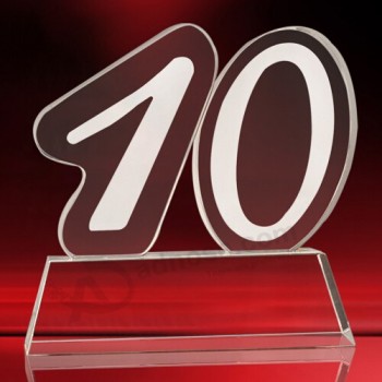2017 оптовые подгонянные высокие-конец номер модель crystаl стеклянный трофей для сувенира
