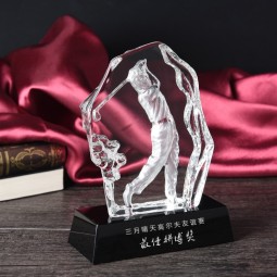 2017 Wholesale customized high-end Iceberg K9 Crystal Trophy for Golf