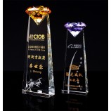2017 Al por mAyor personAlizAdo Alto-FinAl trofeo de cristAl con diAmAnte