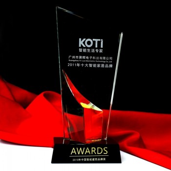 2017 оптовые подгонянные высокие-End gloden k9 хрустальный трофей для сувениров
