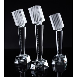 2017 Wholesale customized high-end Crystal Microphone Trophy for Music Competition Souvenir