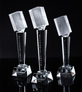 2017 Wholesale customized high-end Crystal Microphone Trophy for Music Competition Souvenir