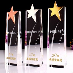 2017 Wholesale customized high-end Crystal Trophy for Excellent Worker