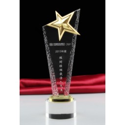 2017 Wholesale customized high-end Crystal Five Star Trophies