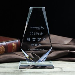 2017 批发定制高-结束热销个性化水晶牌匾成就运动奖牌