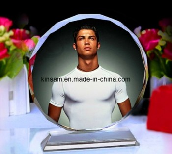 2017 Wholesale customized high-end Photo Crystal Printing Glass Photo Frame for Crystal Gifts