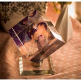 2017 Wholesale customized high-end Rotating Crystal Photo Frame for Christmas Gifts