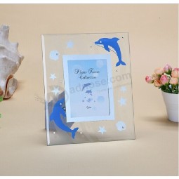 2017 Wholesale customized high-end New Design Products Colorful Frame Photo Crystal Glass Photo Frame
